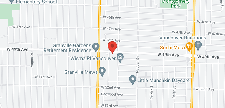 map of 1432 W 49TH AVENUE